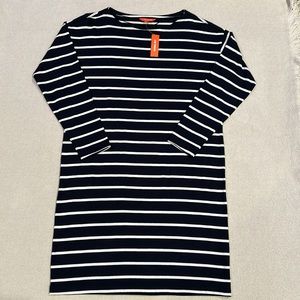 Joe Fresh Navy White Knit Shift Dress M
